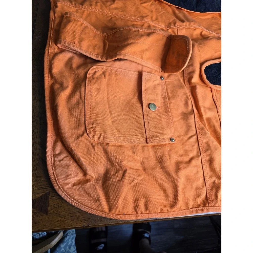 CARHARTT Hunter Orange Waterproof Hunting Insulated Duck Cloth Dog Chore Coat XL